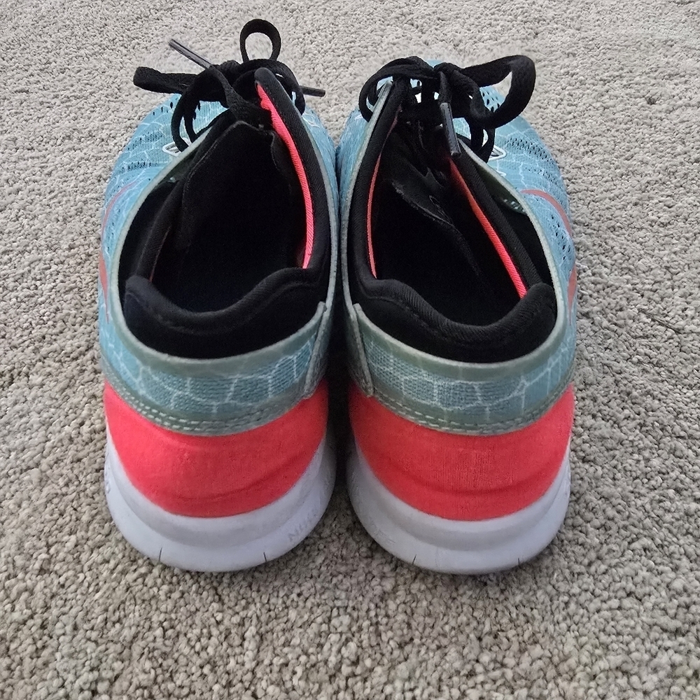 Nike Free 5.0 TR Fit 5 Print Women's Training Shoes Size 6.5 Blue Pink Athletic - Picture 7 of 12